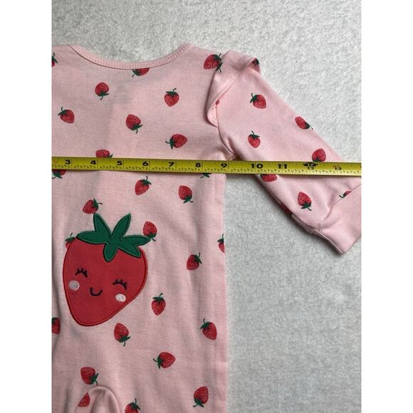 Carter’s Baby Girl Strawberry Footless Sleeper Pink One-Piece Pajamas 3M - Picture 8 of 10